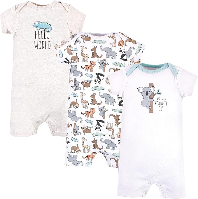 Hudson Baby Unisex Cotton Rompers by HudsonBaby