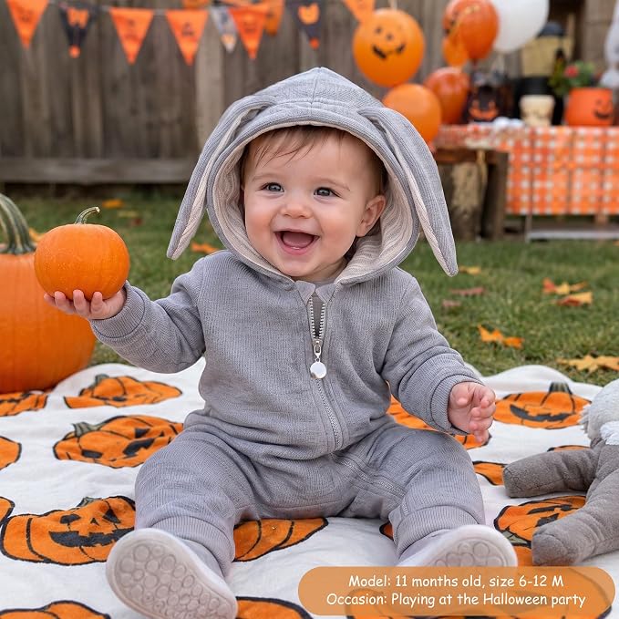 Simplee kids Baby Bunny Outfits Romper, Zipper Up - Image 6