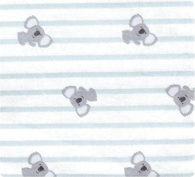 Hudson Baby Cotton Flannel Receiving Blankets 7-Pack Bundle, Koala Stripe - Image 3