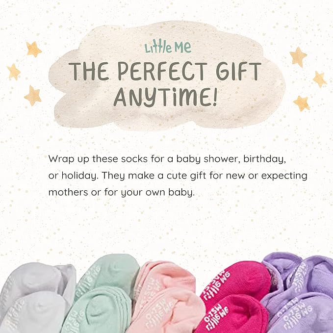 Little Me 20-Pack Newborn Baby Infant & Toddler Unisex Socks, - Image 5