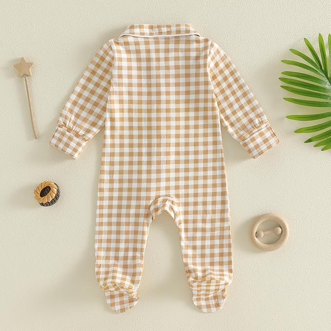 Seyurigaoka Newborn Baby Boy Girl Romper Long Sleeve Zipper Jumpsuit - Image 5