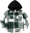 YOUNGER STAR Toddler Kids Boys Girls Flannel Hooded Plaid Shirt Button Baby Red by YOUNGER+STAR