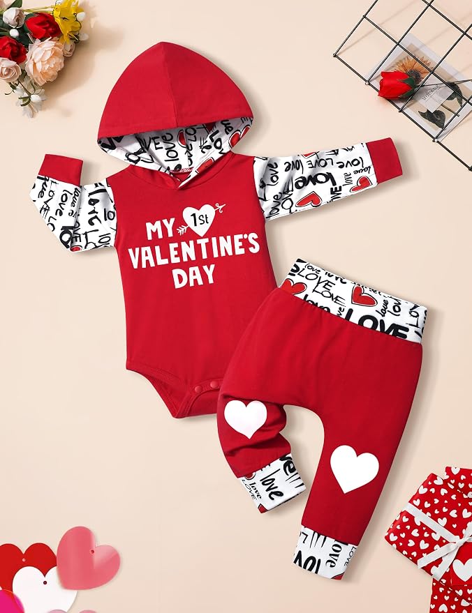 Fommy Newborn Baby Boy Clothes Plaid Letter Print Long Sleeve Hoodies + Long - Image 6