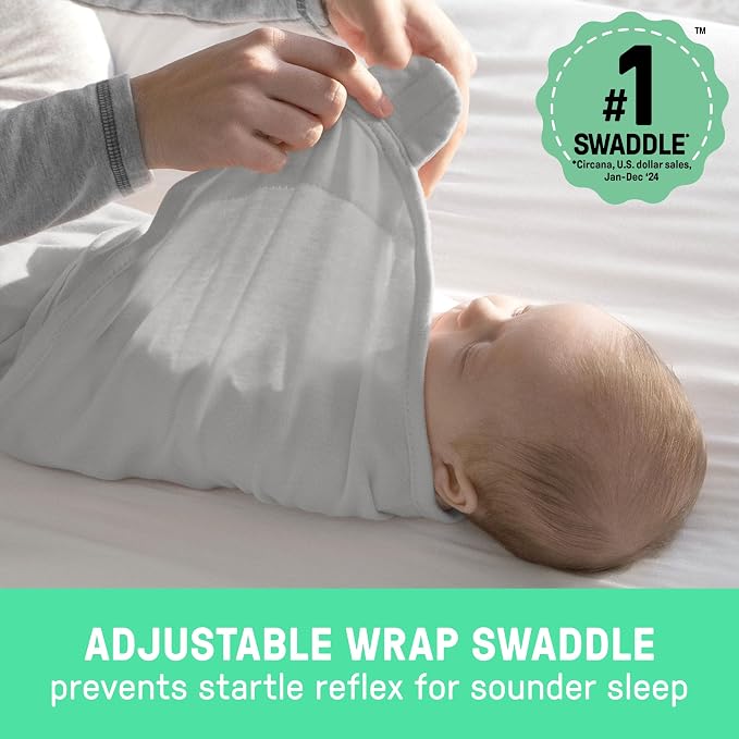 SwaddleMe by Ingenuity Original Swaddle, 100% Cotton, Improves Sleep & Calms - Image 3