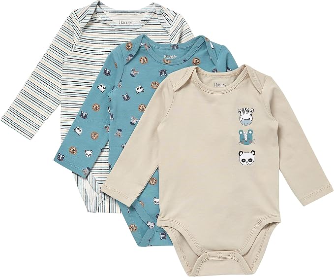 Hanes Baby Pure Comfort Long Sleeve Bodysuits, Infant Bodysuits, Boys & Girls by Hanes