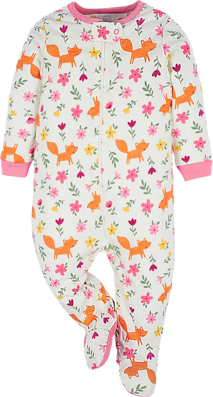 Onesies Brand Baby Girls 4-Pack Sleep 'N Play Footies Multi Pack - Image 5