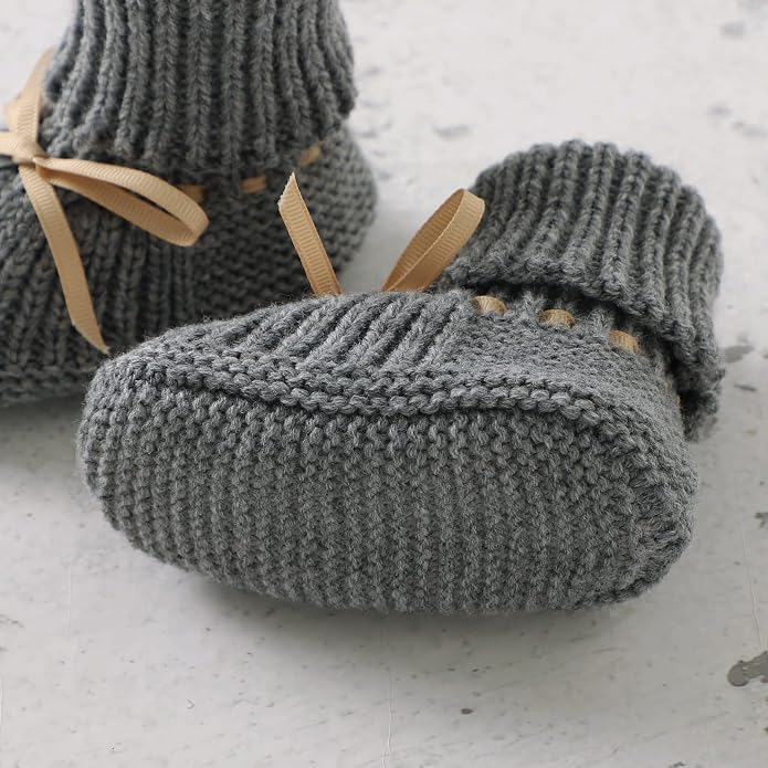 mimixiong Baby Booties Newborn Infant Sock Shoes | Hand Knitting Crochet Boy - Image 2