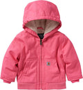 Carhartt Baby Girls Zip-Up Jacket | Polyester Blend | Fuzzy Polyester Body And by Carhartt