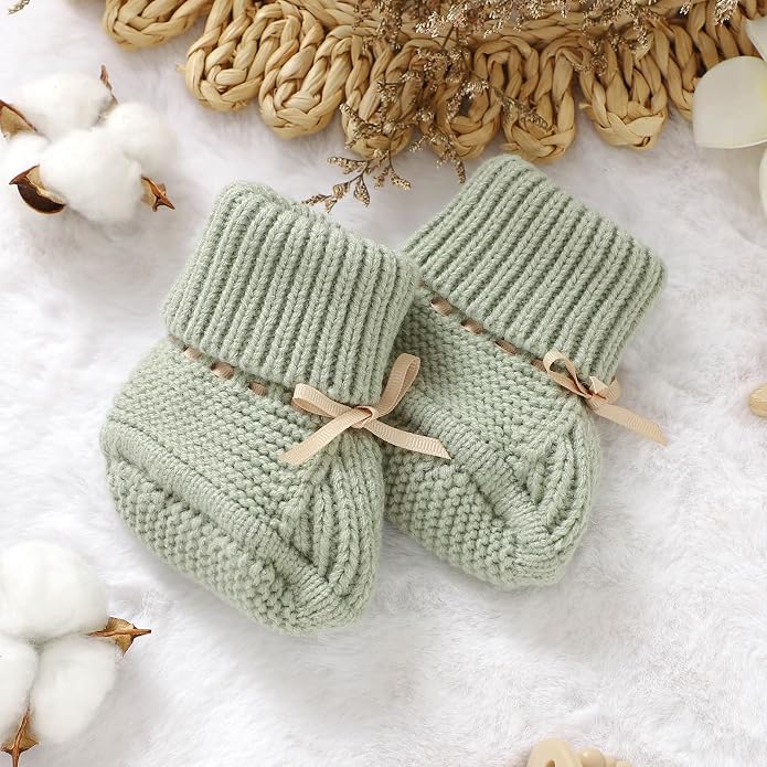 mimixiong Baby Booties Newborn Infant Sock Shoes | Hand Knitting Crochet Boy - Image 5