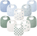 Bearmoss 100% Cotton 10 Pack Muslin Baby Bibs by Bearmoss