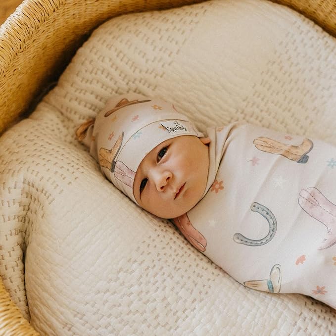 Copper Pearl Swaddle Blankets for Newborns | Soft Stretchy Receiving Blankets - Image 6