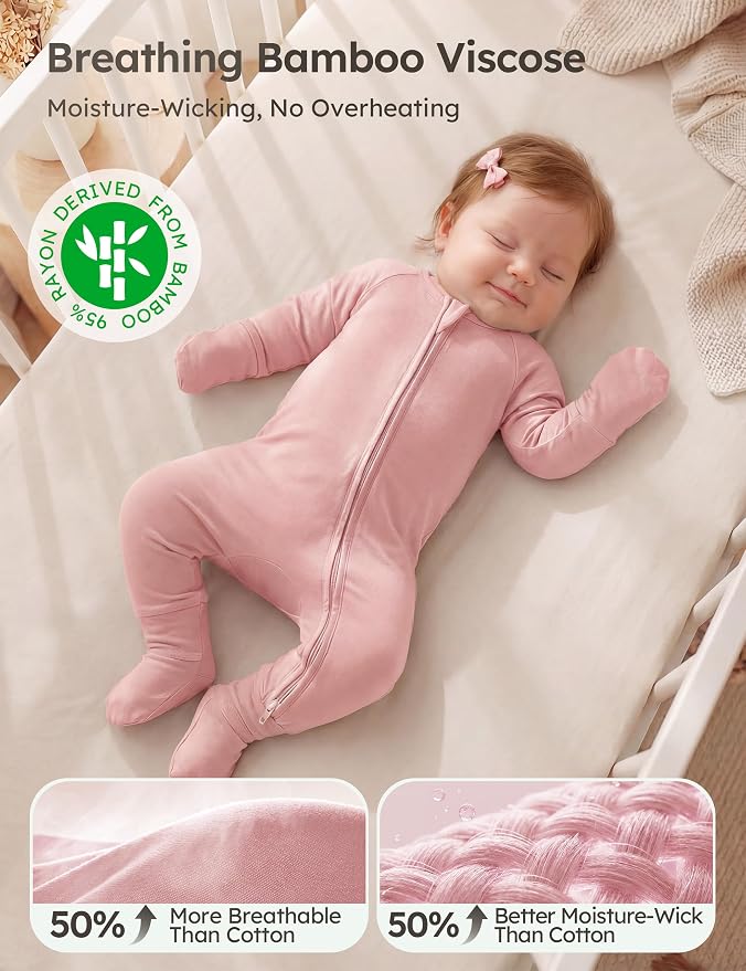 Yoofoss Viscose From Bamboo Baby Pajamas Footless & Footed baby Sleepers - Image 2