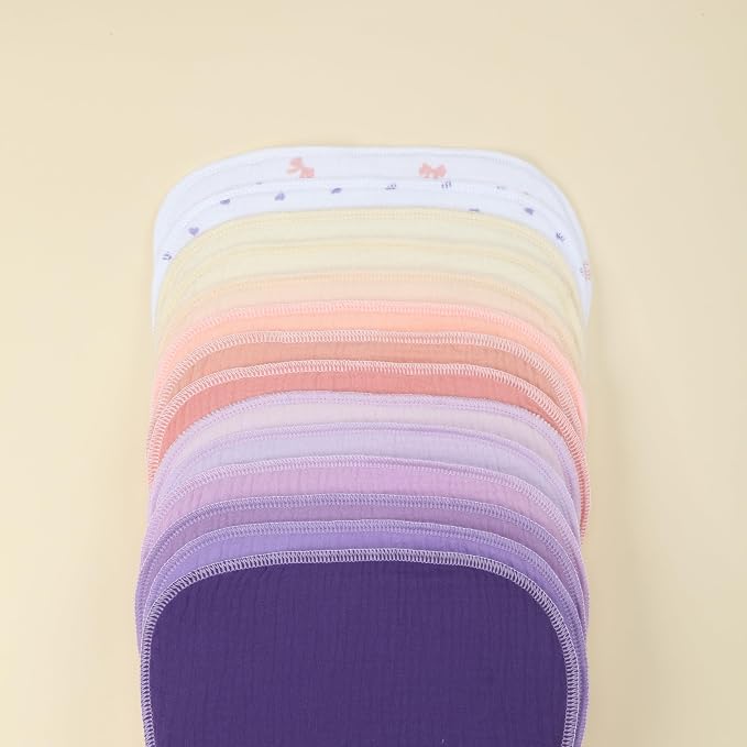 Muslin Burp Cloths 19" x 9", Baby Burping Clothes, Large Extra Soft Absorbent - Image 3