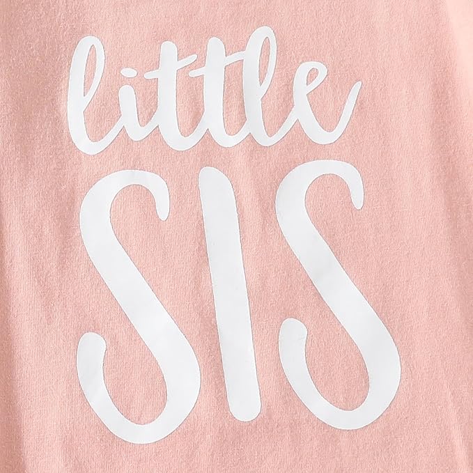 AMAWMW Newborn Baby Girl Little Sister Sleeper Gown Stripe Long Sleeve - Image 7