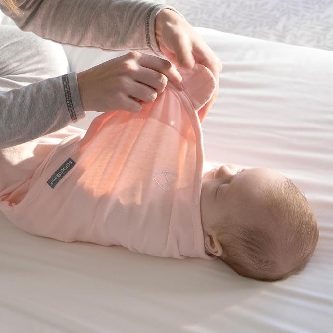 SwaddleMe by Ingenuity Monogram Collection Baby Swaddle, 100% Cotton, Improves - Image 11