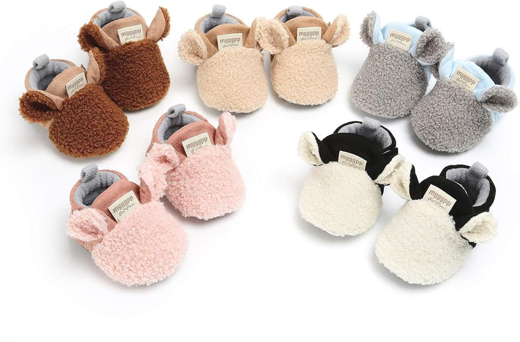 Baby Boys Girls Cotton Booties Non Skid Soft Sock Boots Infant Slippers Newborn - Image 2