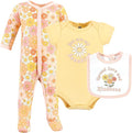 Hudson Baby Unisex Cotton Sleep and Play, Bodysuit and Bandana Bib Set by HudsonBaby