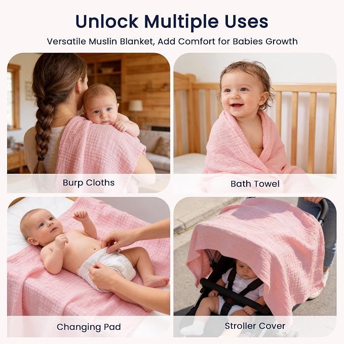 EXQ Home Muslin Swaddle Blankets - Image 5