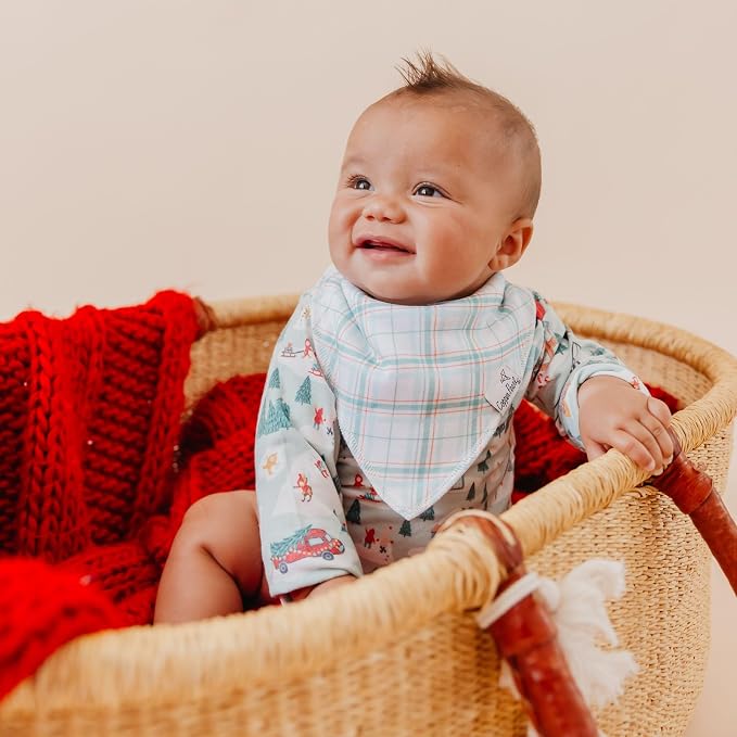 Copper Pearl Baby Bibs 4 Pack, Printed Bandana Drool Bibs - Image 9