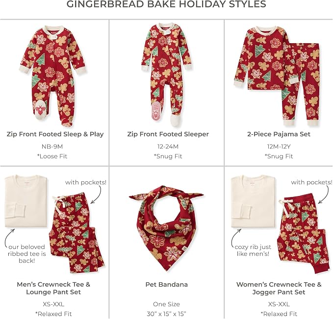 Burt's Bees Baby Matching Family Jammies, Organic Cotton, Holiday Pajamas - Image 2
