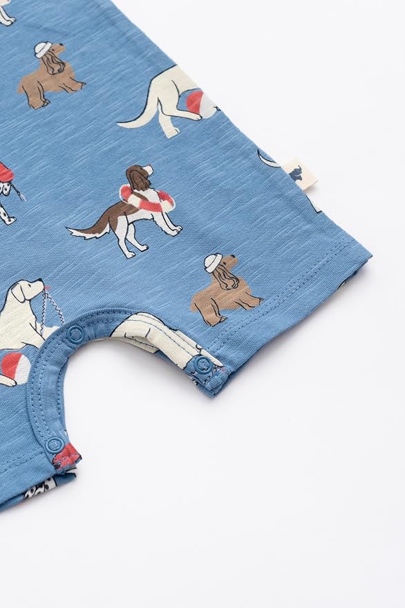 monica + andy Slub Shorty Romper, 100% Organic Baby Clothes - Image 7