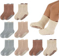 8 Pairs Baby Toddler Socks Non-Slip Grip Socks by QHANSHIEE