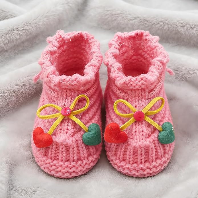 Infant Baby Boys Girls Knitted Booties Soft Cute First Walking Socks Shoes | - Image 3