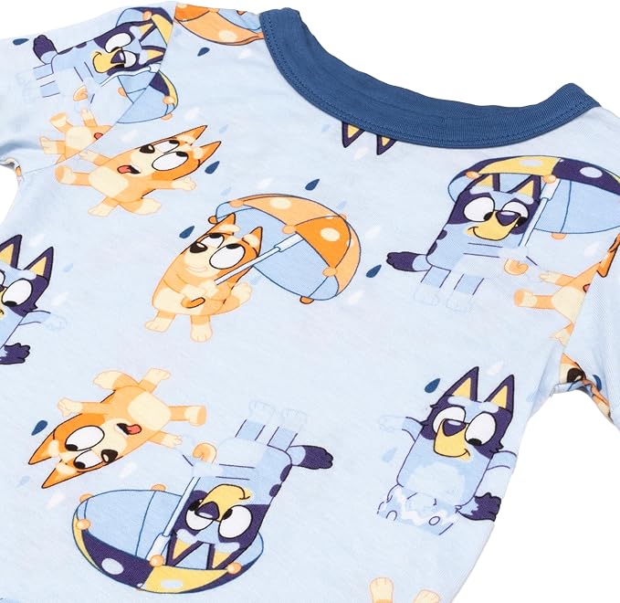 Bluey Boys' 2-piece Snug-fit Viscose Pajama Set, Soft & Cute - Image 2