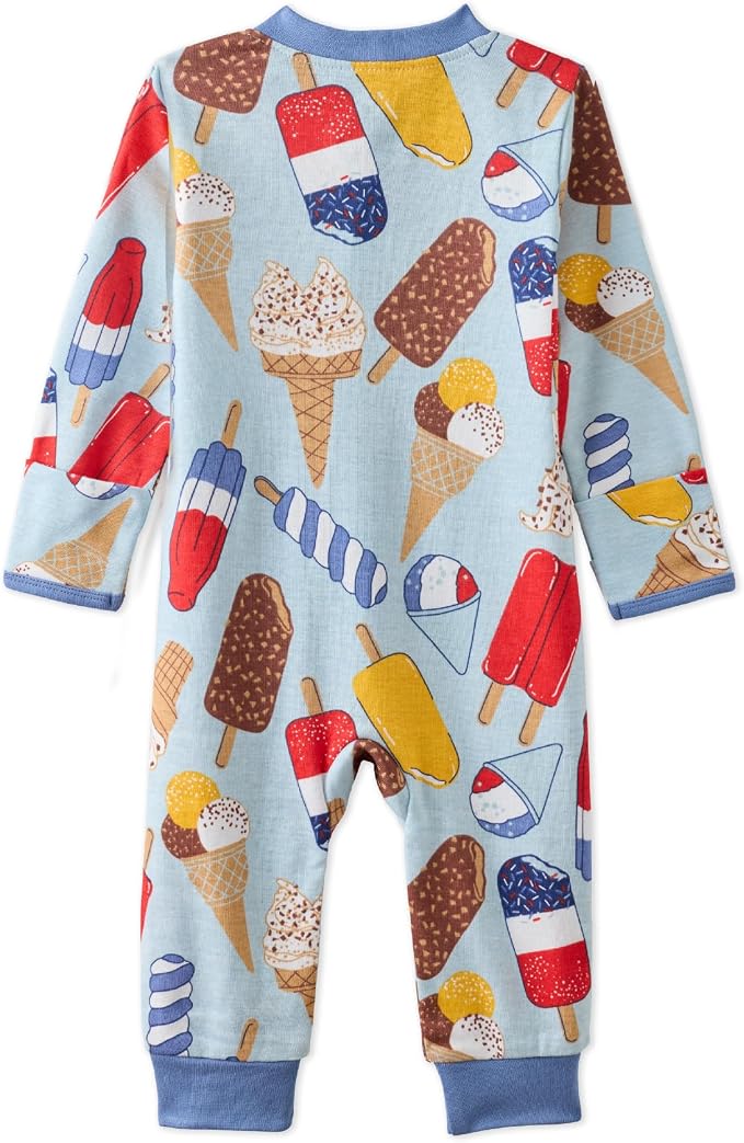 Butterblu Shadow Sleep & Play 100% Cotton Footless Two Way Zip Front PJs - Image 3