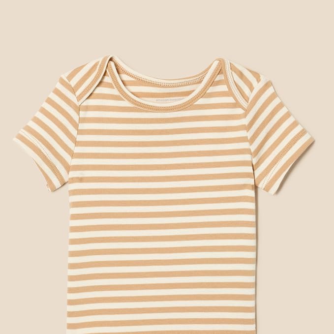Amazon Essentials Unisex Toddlers' Short Sleeve 100% Cotton Bodysuit and Short - Image 4