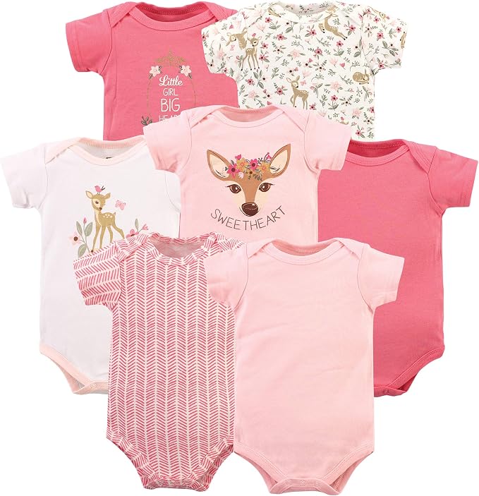 Hudson Baby Baby Girls' Cotton Bodysuits 7-pack by HudsonBaby