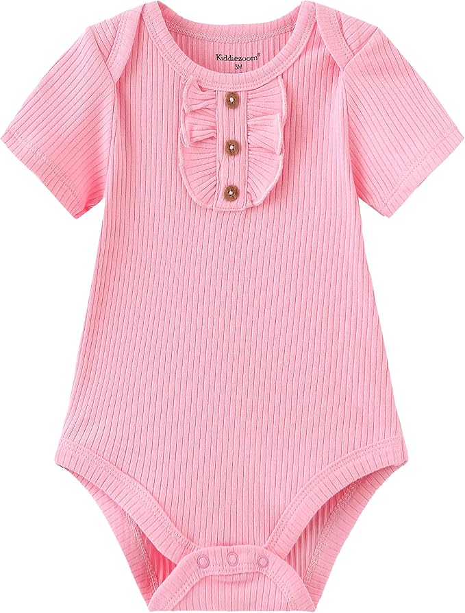 Kiddiezoom Newborn Baby Unisex Cotton One-Piece Bodysuits Baby Gift 5-Pack Baby - Image 8