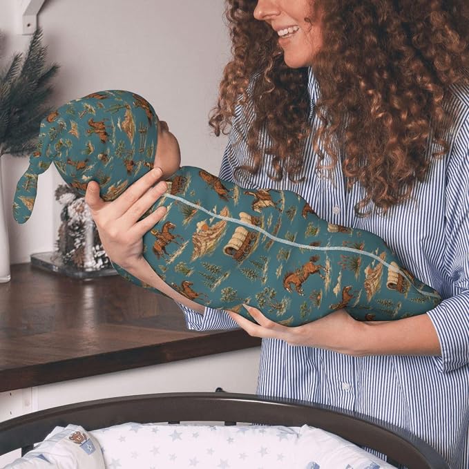 Western Horse Swaddle Blankets Soft Receiving Blanket Baby Swaddle Wrap - Image 6