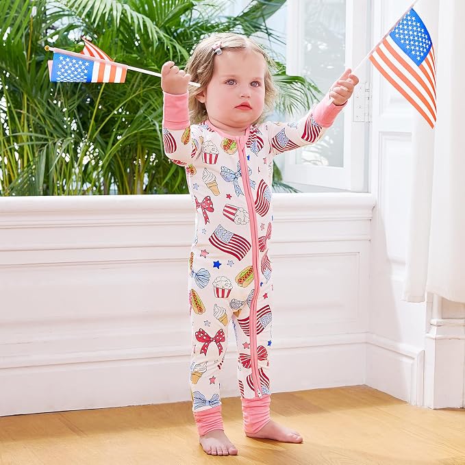 babee Reshinee Viscose Derived from Bamboo Baby Footie Pajamas Convertible - Image 8