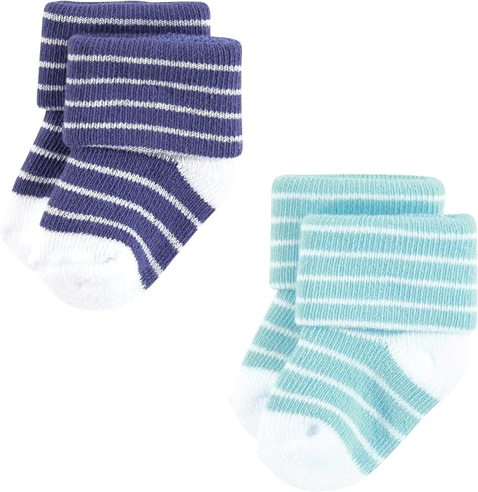 Hudson Baby Baby 8-pack Cotton Rich Newborn and Terry Socks - Image 3