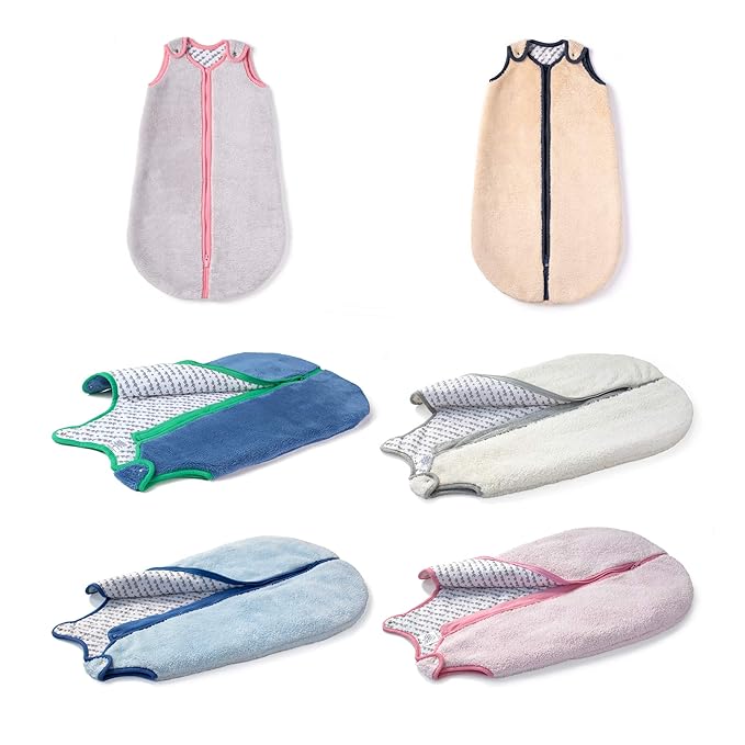 baby deedee Sleep Nest Teddy Baby Sleeping Bag, Fuzzy Dino, Medium (6-18 Months)