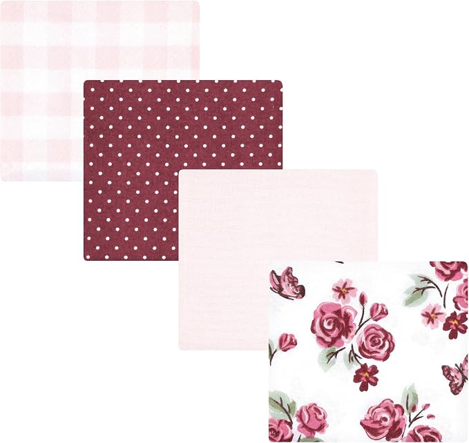 Hudson Baby Unisex Baby Cotton Flannel Receiving Blankets, Sweet Roses - Image 7
