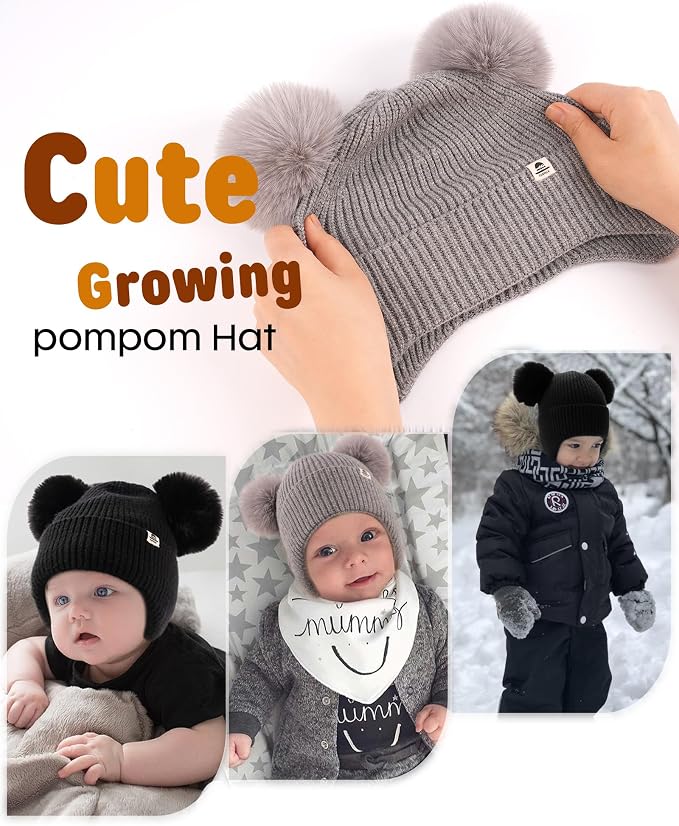 FURTALK Baby Winter Hat Pom Pom Beanie - Image 4