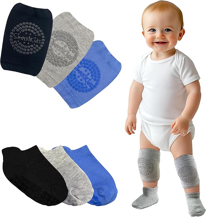 Simply Kids Anti-Slip Baby Knee Pads and Socks Set by SimplyKids