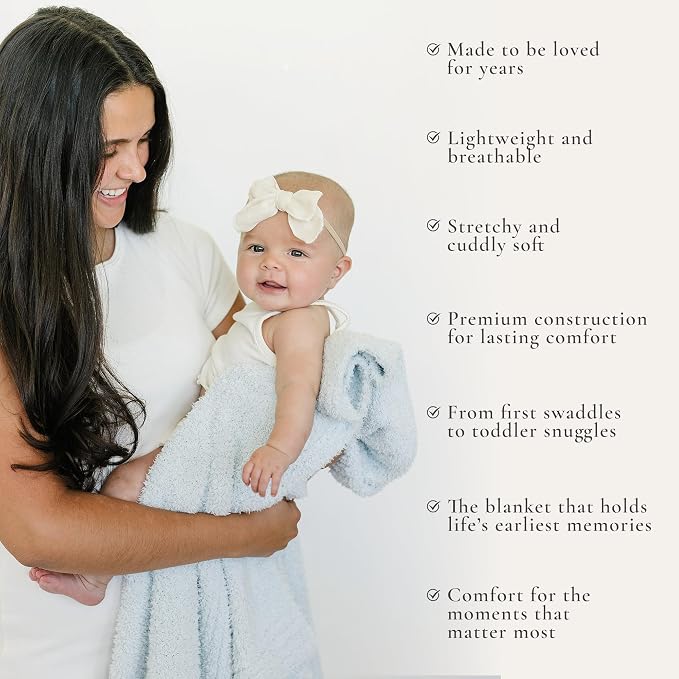 Saranoni Bamboni Luxury Baby Blanket | Cozy & Soft Plush Receiving Blankets | - Image 2