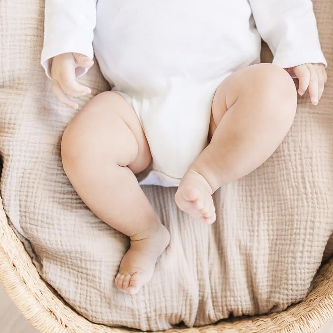 Konssy 3-Pack Muslin Baby Swaddle Blankets, 47 x 47 in Receiving Blankets | - Image 8