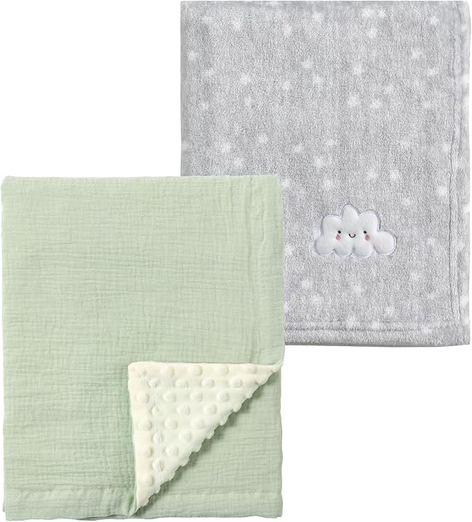 CREVENT 2Pcs 30''X40'' Cute Cozy Fluffy Warm Baby Blankets by CREVENT
