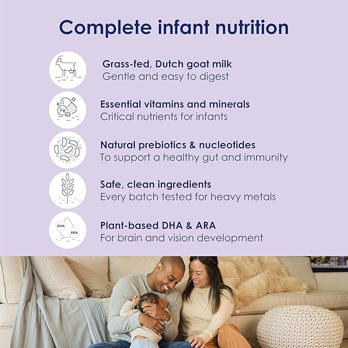 Kabrita Goat Milk-Based Infant Formula Powder with Iron, DHA, ARA & Prebiotics, for Infants 0–12 Months, Non-GMO, 28 oz (Pack of 2)