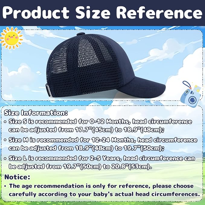 Olreco Baby Baseball Cap Toddler Baseball Hat - Image 6