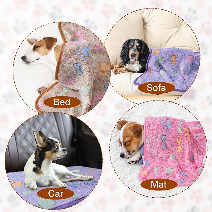 1 Pack 3 Blankets for Dog Puppy Cat | Super Soft Fluffy Premium Fleece Pet - Image 4