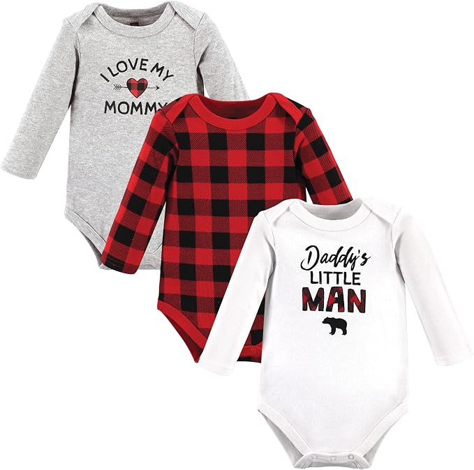 Hudson Baby baby-boys Cotton Long-sleeve Bodysuits 3-pack by HudsonBaby