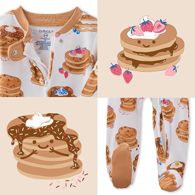 Butterblu Scout Sleep & Play 100% Organic Cotton Footed Zip Front PJs | GOTS - Image 7