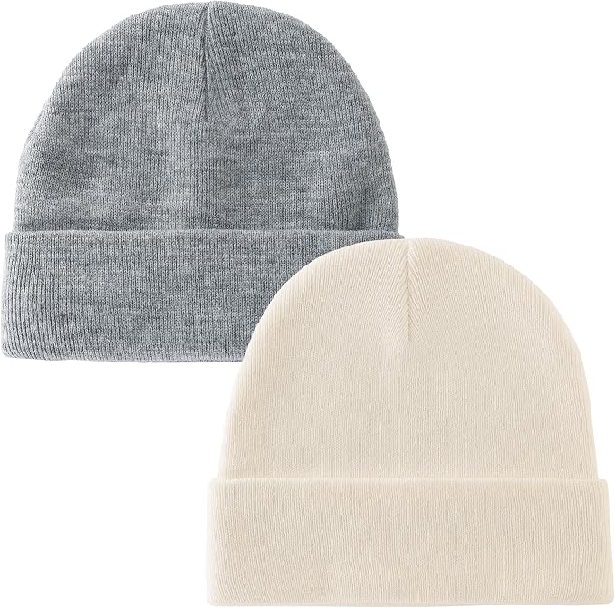 ROYBENS 100% Cotton Baby Beanie Cute Toddler Winter Hat Knit Caps Ages 0-8 | by ROYBENS