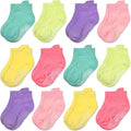 GRPSKCOS Non Slip Toddler Baby Socks 12 Pairs Anti Skid Ankle Socks by GRPSKCOS