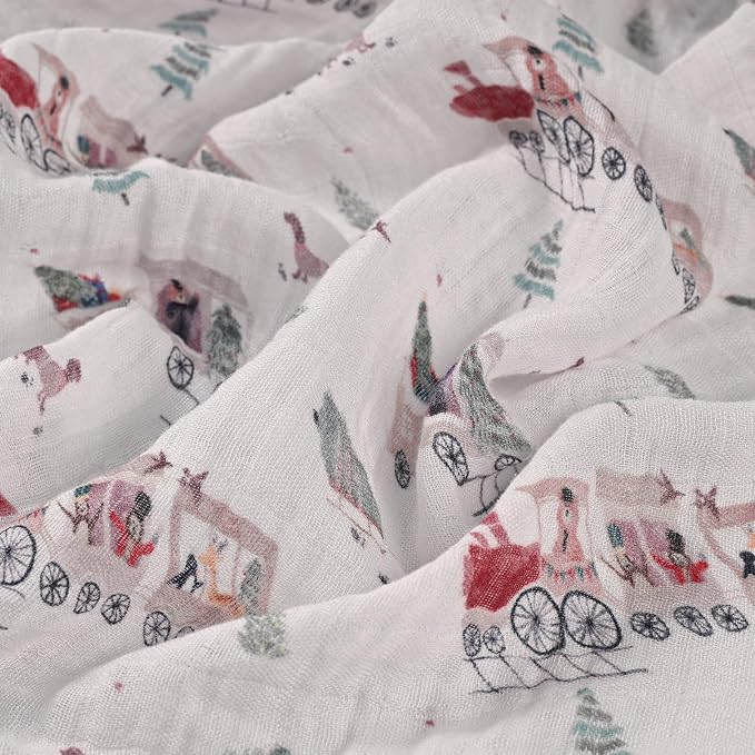 GLLQUEN BABY Receiving Blankets Muslin Swaddle Blanket - Image 7